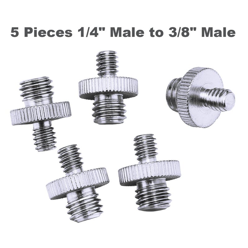 Sunmns 27 Pieces 1/4 Inch and 3/8 Inch Converter Female Male Threaded Screws Adapter Mount Set for Camera/Tripod/Monopod/Ballhead/Light Stand/Shoulder Rig - Image 4